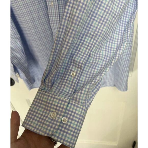 Mens Tommy Hilfiger Shirt Size XL Blue Purple Plaid Long Sleeve Button Down - Picture 5 of 9